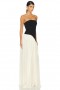 Women Dresses | Lovers + Friends Alice Strapless Gown Black & Cream