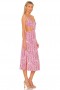 Women Dresses | Lovers + Friends Makena Midi Dress Fuchsia Leaf Print