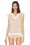 Women Sweaters & Knits | Lovers + Friends Carice Checkered Vest Nude & White