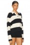 Women Sweaters & Knits | Lovers + Friends Parvati Stripe Sweater Black & Beige