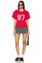 Women T-Shirts | Lovers + Friends Cropped Jersey Top Red