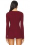 Women Tops | Lovers + Friends Aine Knit Crewneck Burgundy