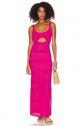 Women Dresses | Lovers + Friends Tayla Pointelle Maxi Dress Hot Pink