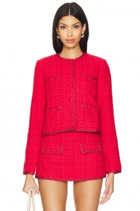 Women Jackets & Coats | Lovers + Friends Alina Jacket Rose Red