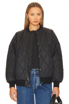 Women Jackets & Coats | Lovers + Friends Julie Quilted Jacket Black