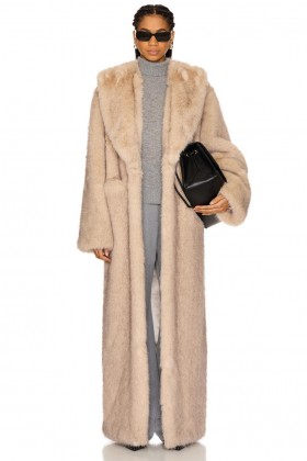 Women Jackets & Coats | Lovers + Friends Vincent Faux Fur Coat Taupe