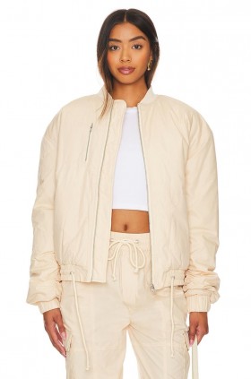 Women Jackets & Coats | Lovers + Friends X Lindsi Lane Wren Bomber Jacket Macadamia Neutral