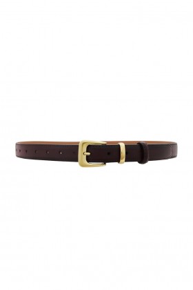 Women | Lovers + Friends Tali Leather Belt Brown & Gold