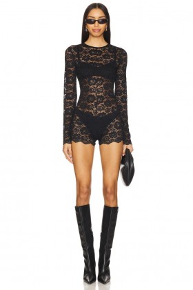 Women Rompers | Lovers + Friends Lennox Catsuit Black