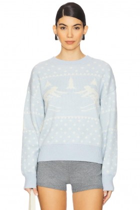 Women Sweaters & Knits | Lovers + Friends Adira Fairisle Sweater Baby Blue