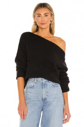 Women Sweaters & Knits | Lovers + Friends Alayah Off Shoulder Sweater Black