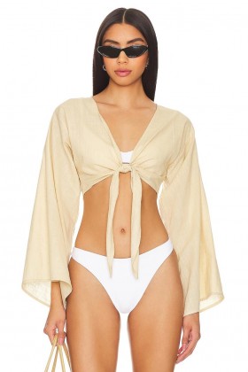 Women Swimsuits & Cover-Ups | Lovers + Friends Summer Air Top Beige