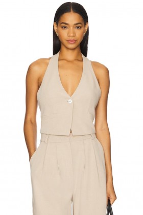 Women Tops | Lovers + Friends Aria Vest Taupe Neutral