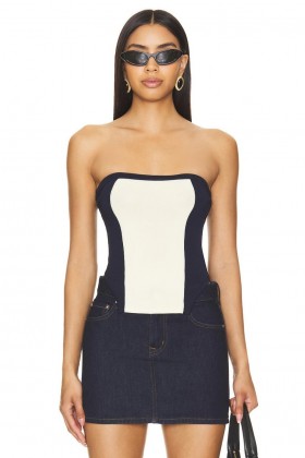 Women Tops | Lovers + Friends Drusilla Tube Top Beige & Black