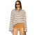 Women Tops | Lovers + Friends Rowan Rugby Top Blue & Brown Stripe