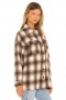  Jaquetas e Casacos Femininos | Lovers + Friends Harlow Flannel Shacket Marrom