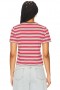  Blusas femininas | Lovers + Friends Liana Tee Vermelha com Listras Multicor