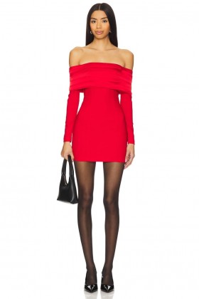  Vestidos femininos | Vestido curto Carter da Lovers + Friends vermelho