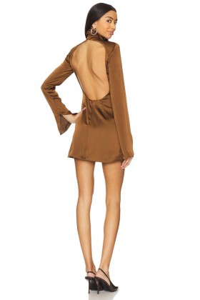  Vestidos Femininos | Lovers + Friends Charli Mini Vestido Marrom Chocolate