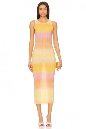 Vestidos Femininos | Lovers + Friends Giada Vestido Midi Transparente Sherbert Multi