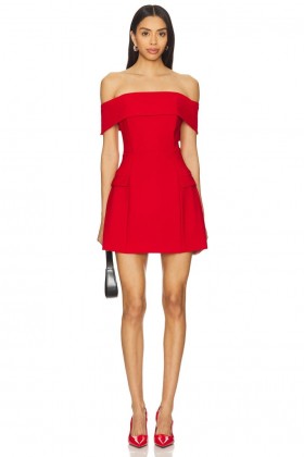  Vestidos femininos | Vestido curto Hannah vermelho da Lovers + Friends