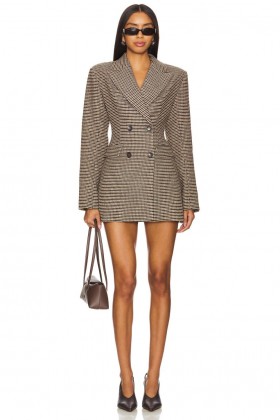  Vestidos Femininos | Lovers + Friends Nicki Blazer Dress Preto e Bege