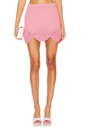  Saias femininas | Saia de crochê Ashby da Lovers + Friends, rosa