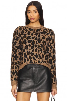  Suéteres e Tricôs Femininos | Lovers + Friends Suéter Ava com Estampa de Leopardo