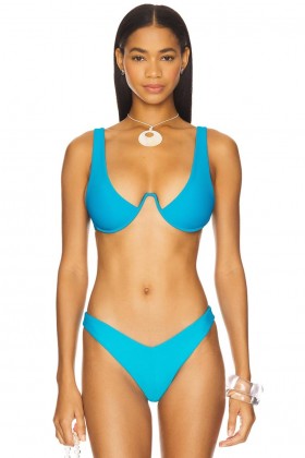  Moda Praia Feminina | Top Lovers + Friends Call To Me Azul Brilhante