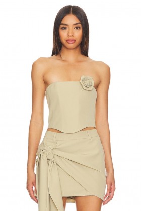  Blusas femininas | Lovers + Friends X Anja Dujaković Blusa Lyra Verde Sálvia