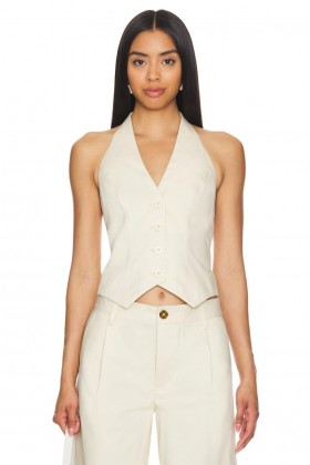  Blusas femininas | Lovers + Friends X Maggie Macdonald Miranda Vest Creme