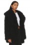  Giacche e cappotti da donna | Cappotto in pelliccia sintetica Amani Lovers + Friends Nero Onice