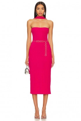 Abiti da donna | Lovers + Friends Dominique Midi Dress Rosa scuro
