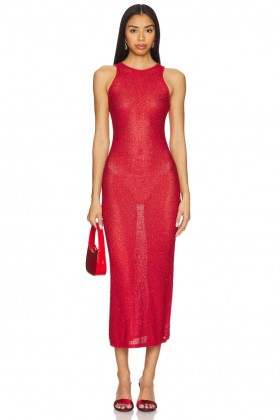  Abiti da donna | Lovers + Friends Hollis Abito midi con paillettes rosso estivo