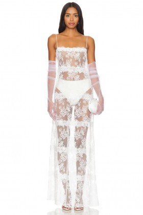  Abiti da donna | Lovers + Friends X Maggie Macdonald Millie Sheer Maxi Dress White