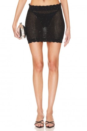  Gonne da donna | Gonna in maglia lucida Renata Lovers + Friends nera