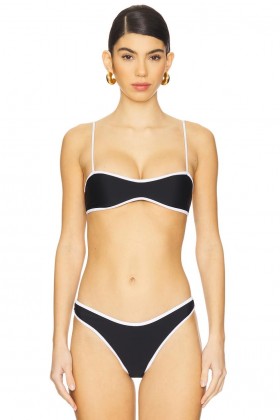  Costumi da bagno e copricostumi da donna | Lovers + Friends Carmy Top Nero e Bianco