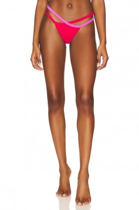  Costumi da bagno e copricostumi da donna | Lovers + Friends Little By Little Bottom rosa shocking e rosso