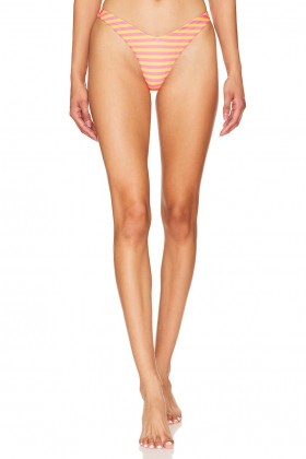  Costumi da bagno e copricostumi da donna | Lovers + Friends On The Line Slip a righe arancioni e rosa