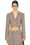  Damejakker og -frakker | Lovers + Friends Bonnie Cropped Blazer Brun Rutete Multifarget