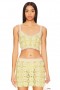  Damegensere og strikkevarer | Lovers + Friends Meadow Crochet Topp Gul