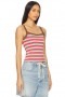  Dametopper | Lovers + Friends Liana Tank Rød Multi Stripe