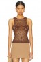  Damskie kostiumy kąpielowe i narzutki | Lovers + Friends Ottavia Crochet Top Brown