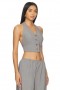  Bluzki damskie | Lovers + Friends Amanda Vest Charcoal Gray