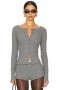  Bluzki damskie | Lovers + Friends Darby Cardigan Dark Grey