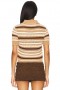  Bluzki damskie | Lovers + Friends Lucia Polo Top Brown Multi
