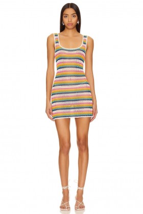  Sukienki damskie | Lovers + Friends Sierra Crochet Dress Multi