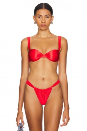  Damskie kostiumy kąpielowe i narzutki | Lovers + Friends Chasing Sunsets Top w kolorze czerwonym