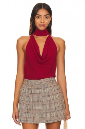  Bluzki damskie | Lovers + Friends Daniella Top Burgundy