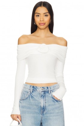  Bluzki damskie | Lovers + Friends Liliane Top White